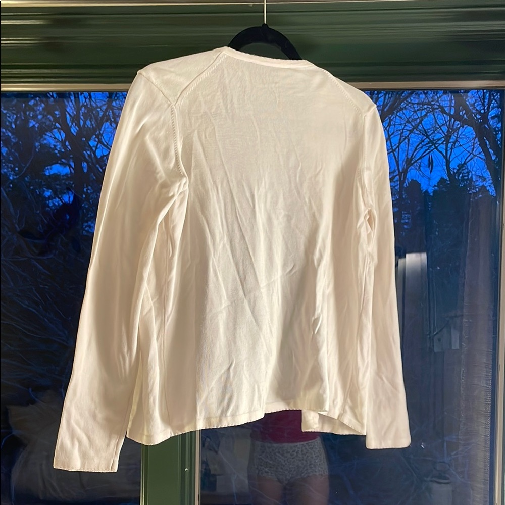 White Button-Up Cardigan - Picture 3 of 3
